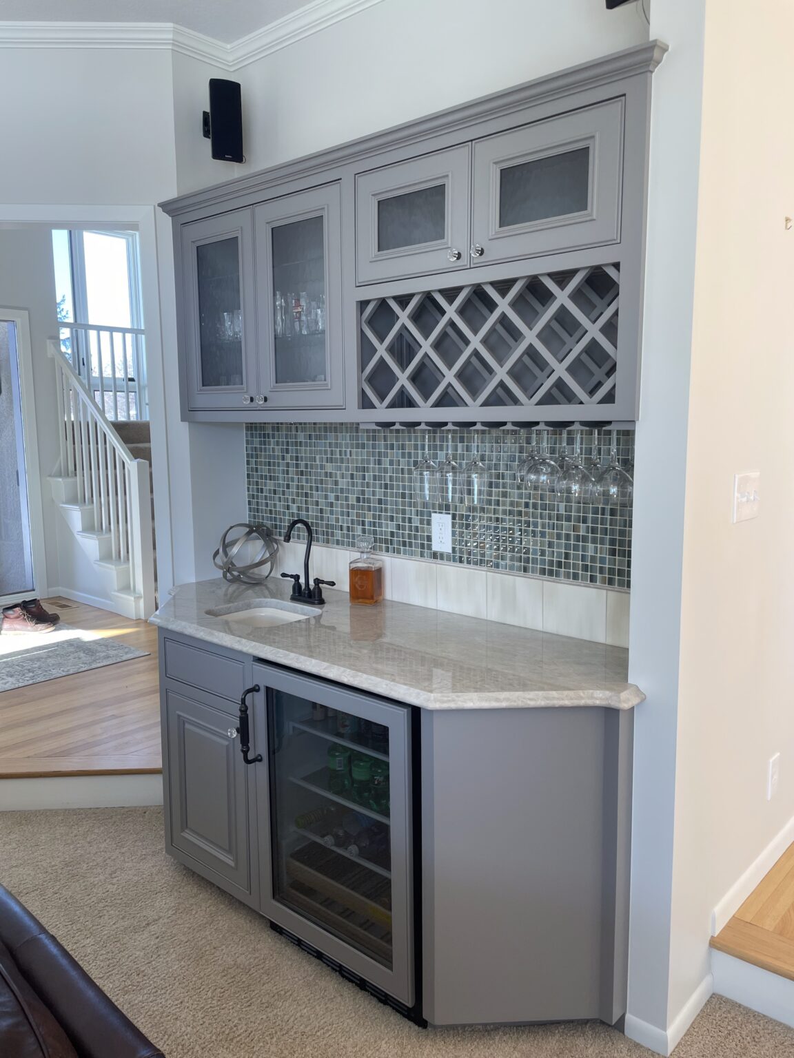 Fast, clean cabinet transformation with no demolition required