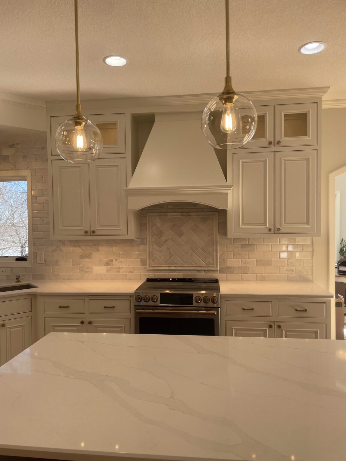Painted kitchen cabinets offering a like-new appearance